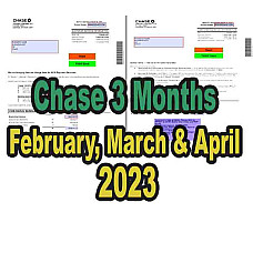 Chase 3 Months Editable Bank Statement Template: February, March, April 2023 (Business)